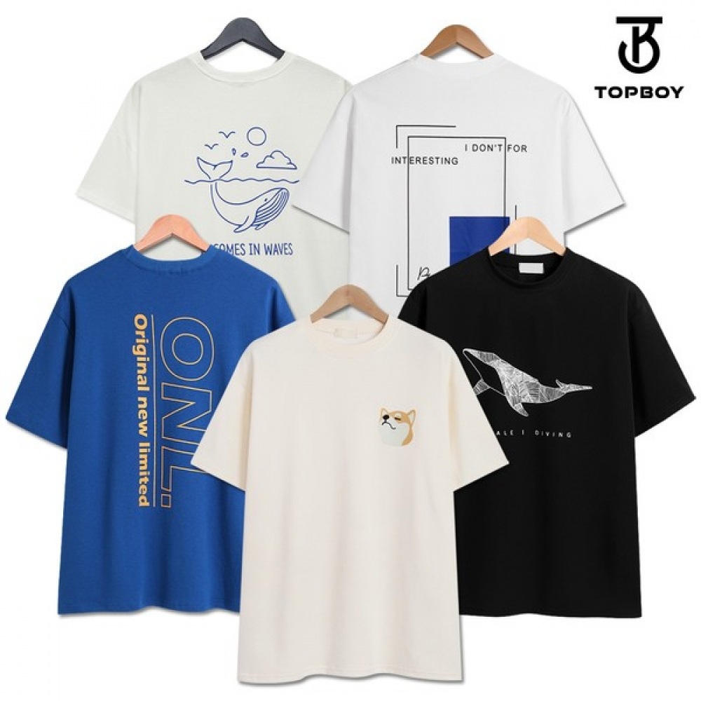 (トップボーイ) SS 人気のデイリープリント半袖Tシャツ 5枚中1枚選択 (TBS_1119)