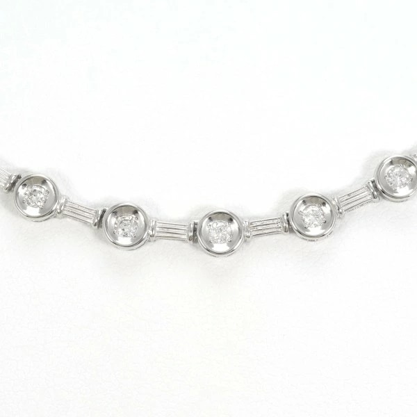 PT850 プラチナ ネックレス ダイヤ 2.00 カード鑑別書 約42cm ジュエリー 中古