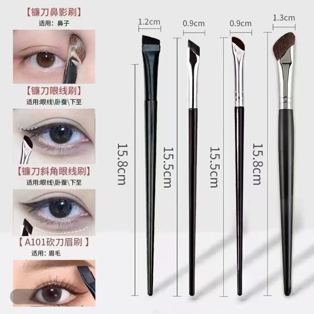 【10個セット】アイライナー 細いブラシ 薄い アイブロウブラシ アイブラシ 涙袋ライナー アイメイクブラシ アイブロウ メイクブラシ コンシーラーブラシ