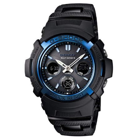 カシオ 【国内正規品】G-SHOCK（ジーショック）　BLACK/BLUEシリーズ ソーラー電波　メンズタイプ AWG-M100BC-2AJF