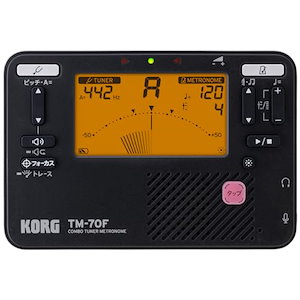 KORG(コルグ) チューナー メトロノーム TM-70F BK ブラック 日本製 吹奏楽 ブラスバンド オーケストラ