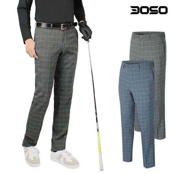 [] ゴルフウェア 男性 春/秋 ウィンドウチェック ゴルフパンツ/KSAB