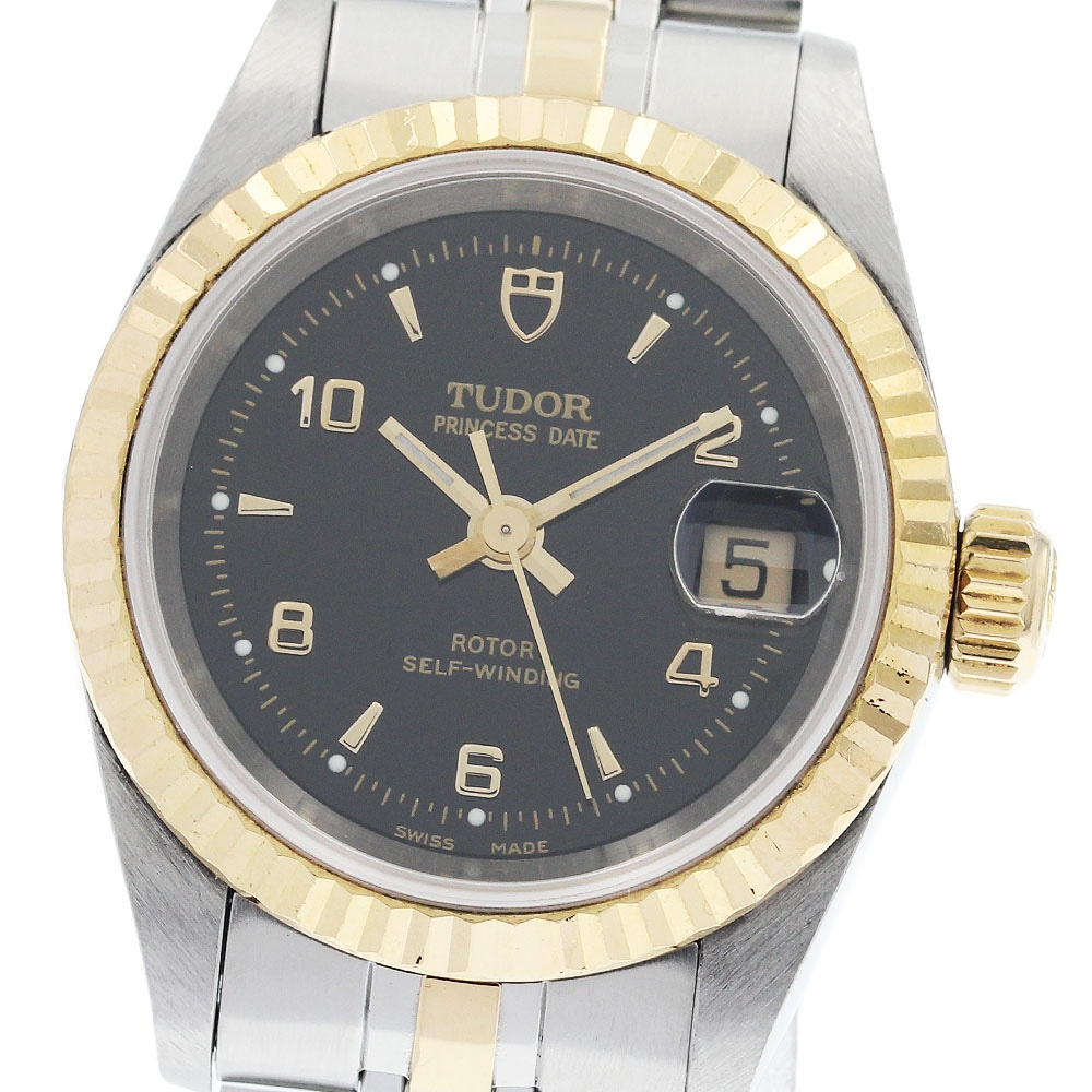 チュードル TUDOR 92413 プリンセス デイト YGコンビ 自動巻き レディース 保証書付き_940360【中古】