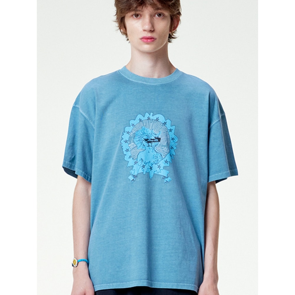 ミスターチャイルドダイイングビクトリア Tシャツブルー