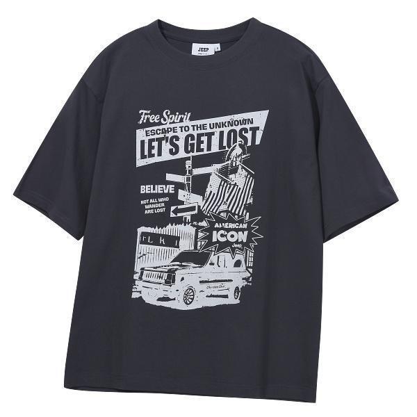 JR2TSU204_男女共用 ヴィンテージグラフィック半袖Tシャツ