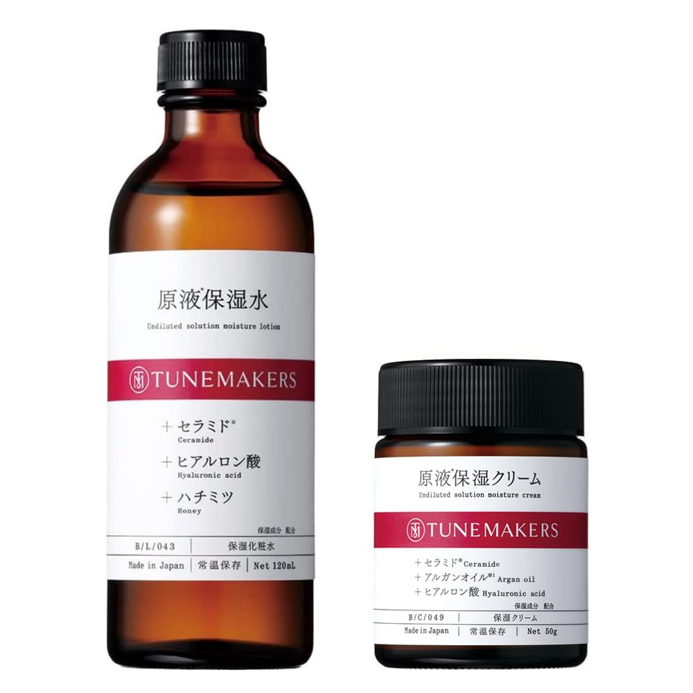 化粧水 原液保湿水 120ml + 保湿クリーム 原液保湿クリーム 50g TUNEMAKERS(チューンメーカーズ) セラミド ヒアルロン酸 ハチミツ アルガンオイル ヒアルロン酸