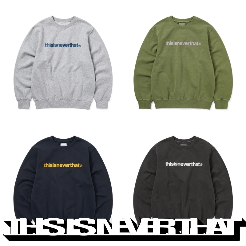 【THISISNEVERTHAT】 T-LOGO LT CREWNECK : 4COLORS
