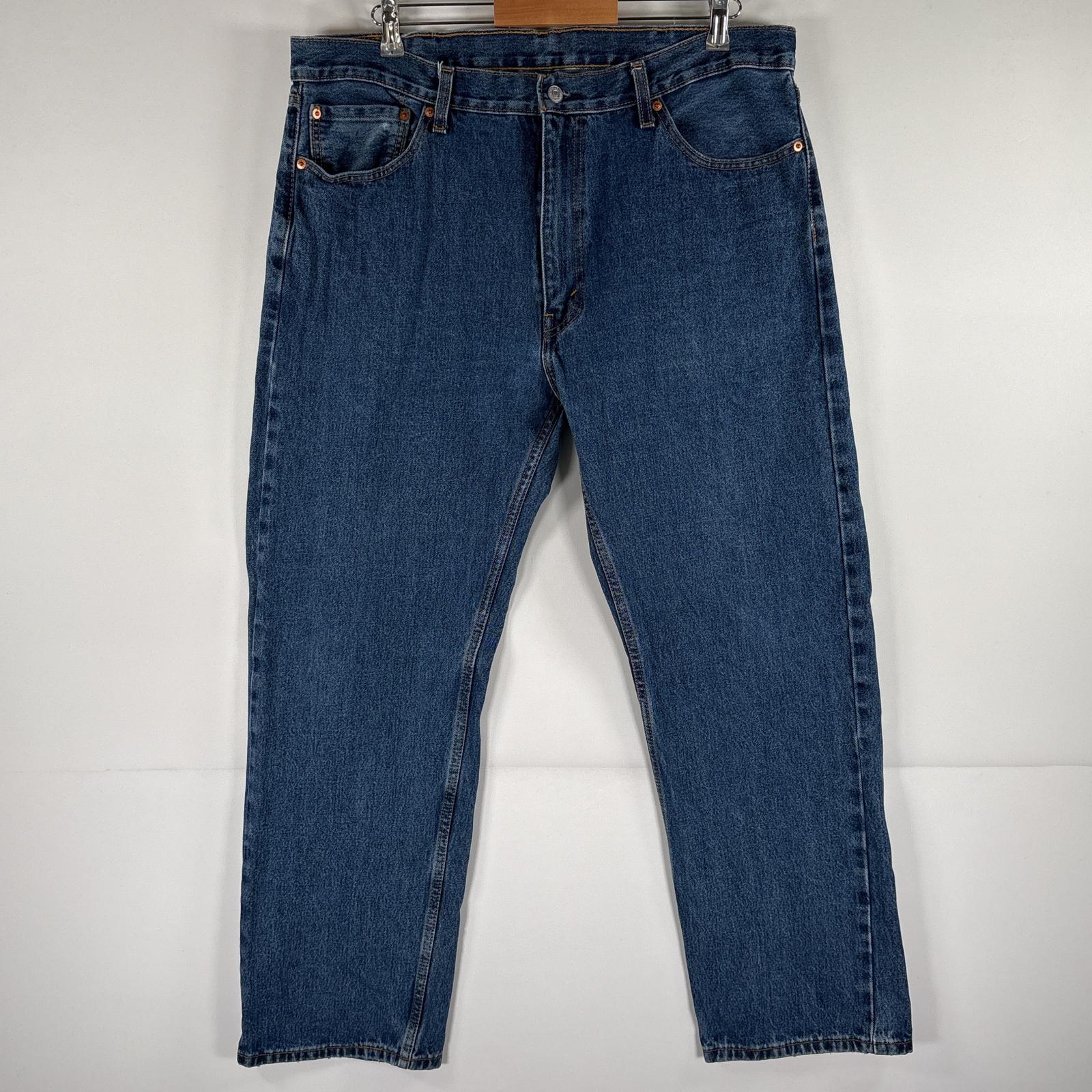 古着 デニムパンツ 505 ストレート ジーパン ジップフライ 5ポケット 大きいサイズ w40 L32 ブルー メンズ