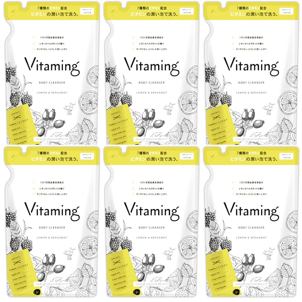 【まとめ買い】Vitaming バイタミング リフレッシング・ボディソープ 詰め替え 400ml レモンオールインワン