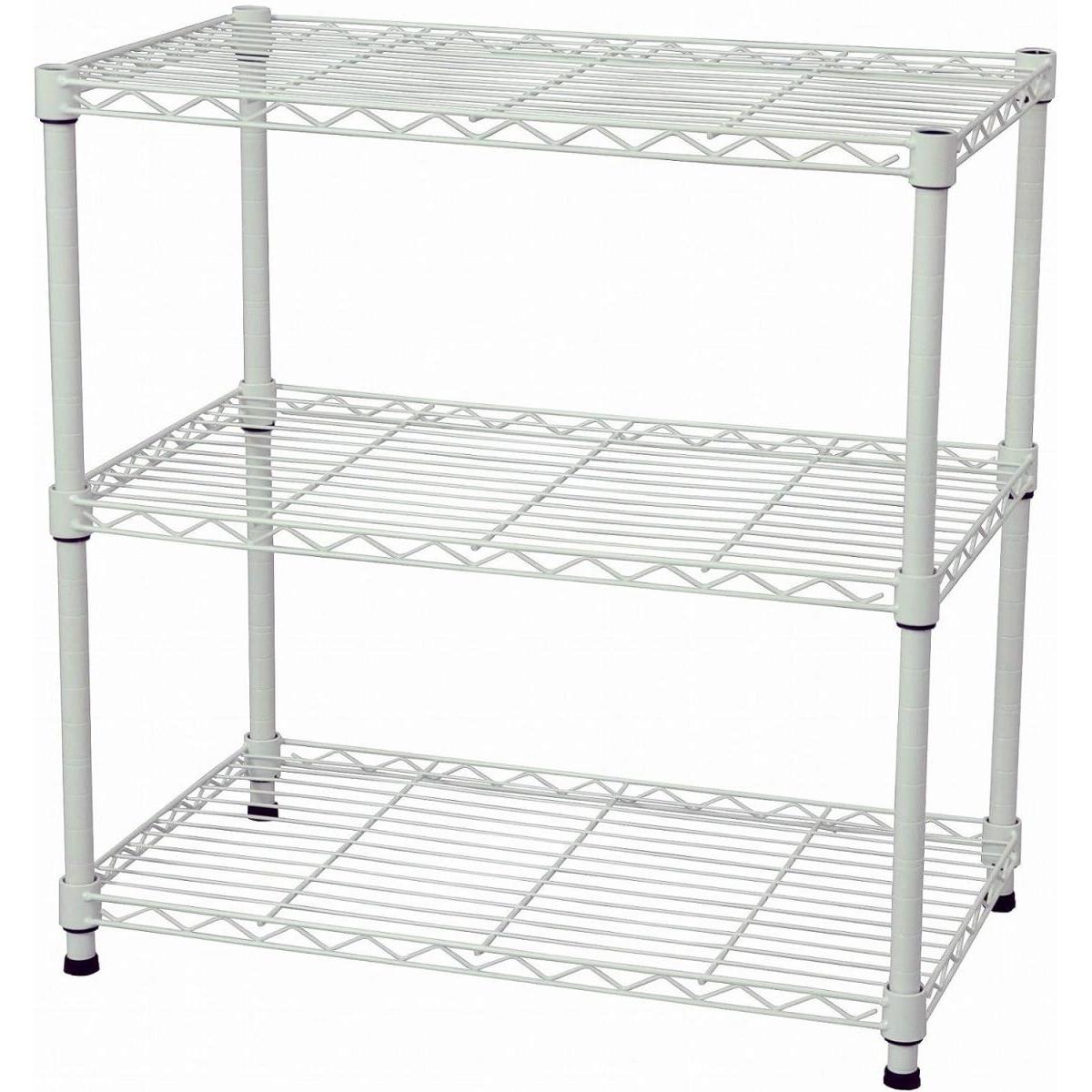 【I】エイ・アイ・エス AIS メタルラック 本体 ホワイト 60x35x61.8cm 19φ スチールラック NS-6035WH 3段 棚 ラック お客様組立