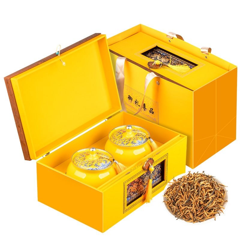 エクストラグレードティーインホンno. 9テンダースプラウト本物のブラックティーハイエンドギフトボックス300gの長老への新年のギフト