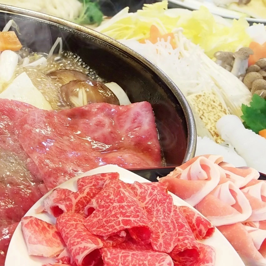 すき焼き セット 6人前 A4，A5等級 オリーブ牛 ＆ オリーブ豚