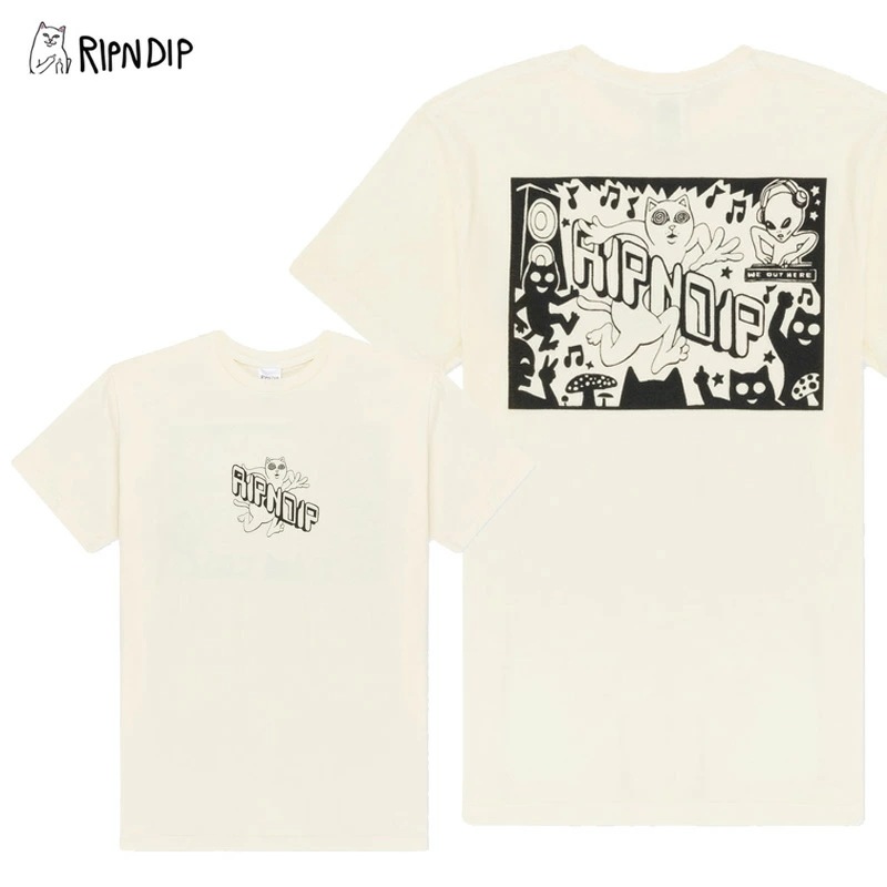 リップンディップ Techno TeeNatural メンズ 半袖Tシャツ [AA-3]
