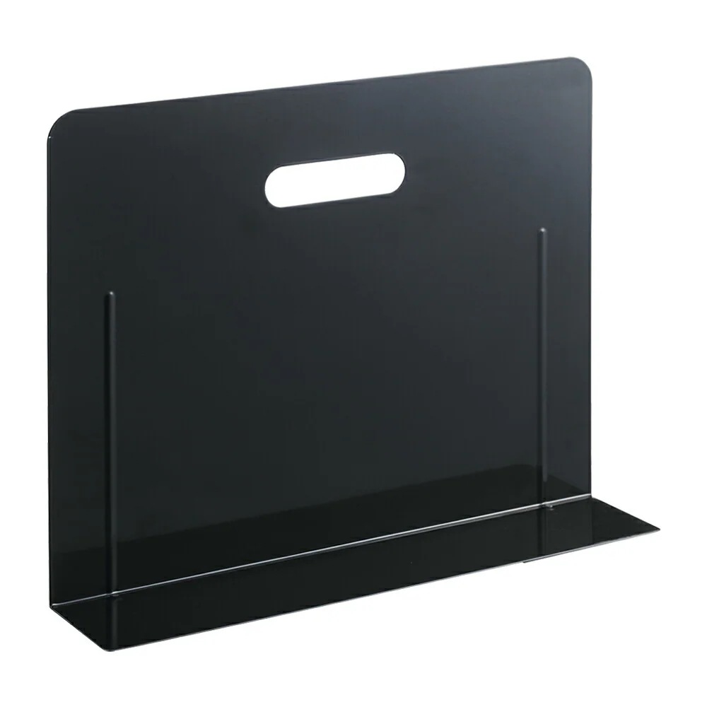（まとめ買い）ブックエンド スーパーワイドタイプ（マグネット付） ブラック A-7353-24 [x3] 6,244円