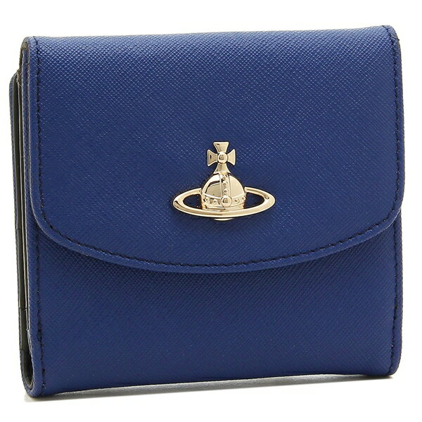 二つ折り財布 サフィアーノ ブルー レディース 51150003 L001N K405