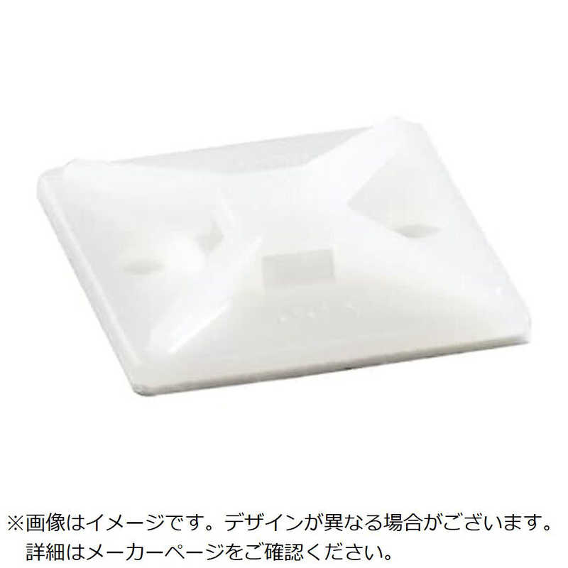 ABB TY-Rap 結束バンド用マウントベース(ねじ/接着材固定) 4方向マウンティングベース標準(ナチュラル色)(小袋)タイ幅最大3.6mm100個入り TC5344