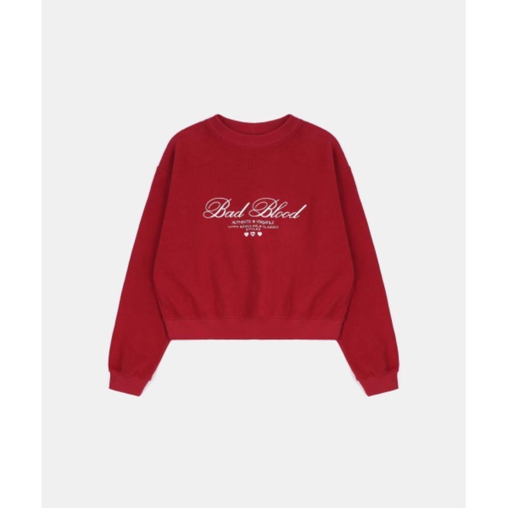 BADBLOOD Classic Logo Man to Man Red w-sweatshirt24-004