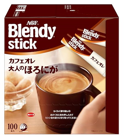 他サイト： AGF ブレンディ スティック カフェオレ 大人のほろにが 100本 【 スティックコーヒー 】の商品画像