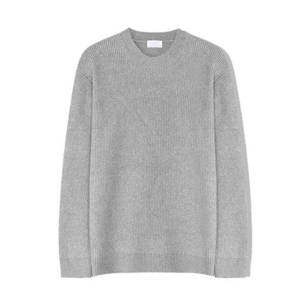 メンズ ゴスパン ピレン ウォッシャブル ウール ラウンド ニットT SG-KN-Q041-バックオート