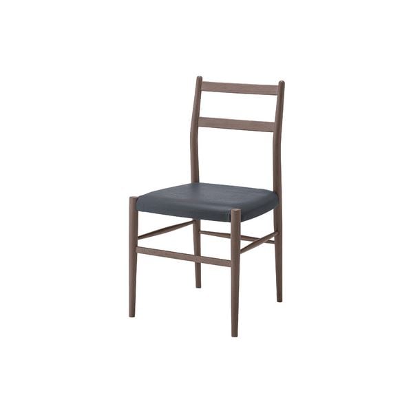 (まとめ) ダイニングチェア 約W46×D46.5×H84×SH45cm ブラウン 完成品 (×2セット)