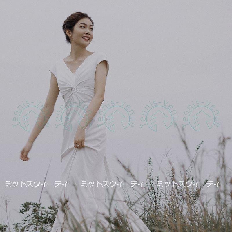 ウェディングドレス スレンダードレス ウエディングドレス 二次会 花嫁 パーティードレス 披露宴 ブ