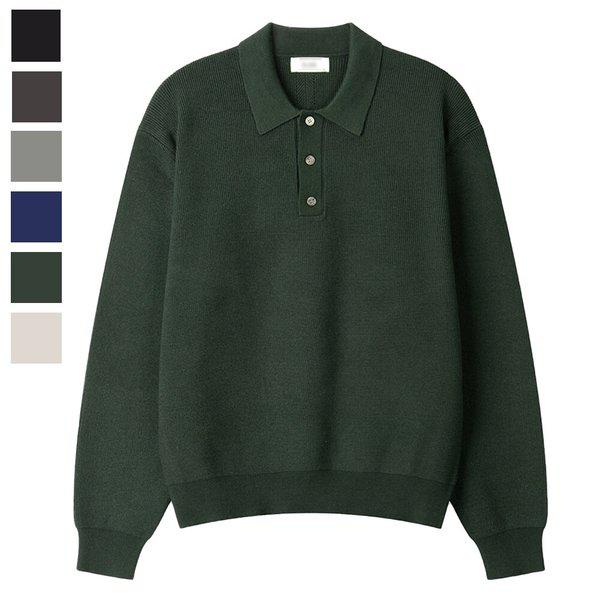 男性ディアナハ찌カラネック段落ニットSG-KN-Q080-カーキ