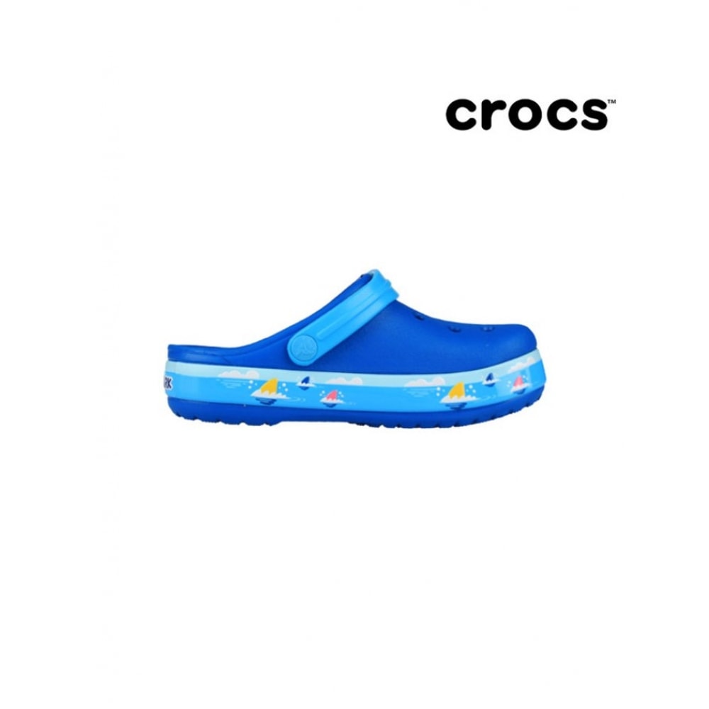 クロックスキッズファンラボベビーシャークバンドクロッグ 206704-4JL