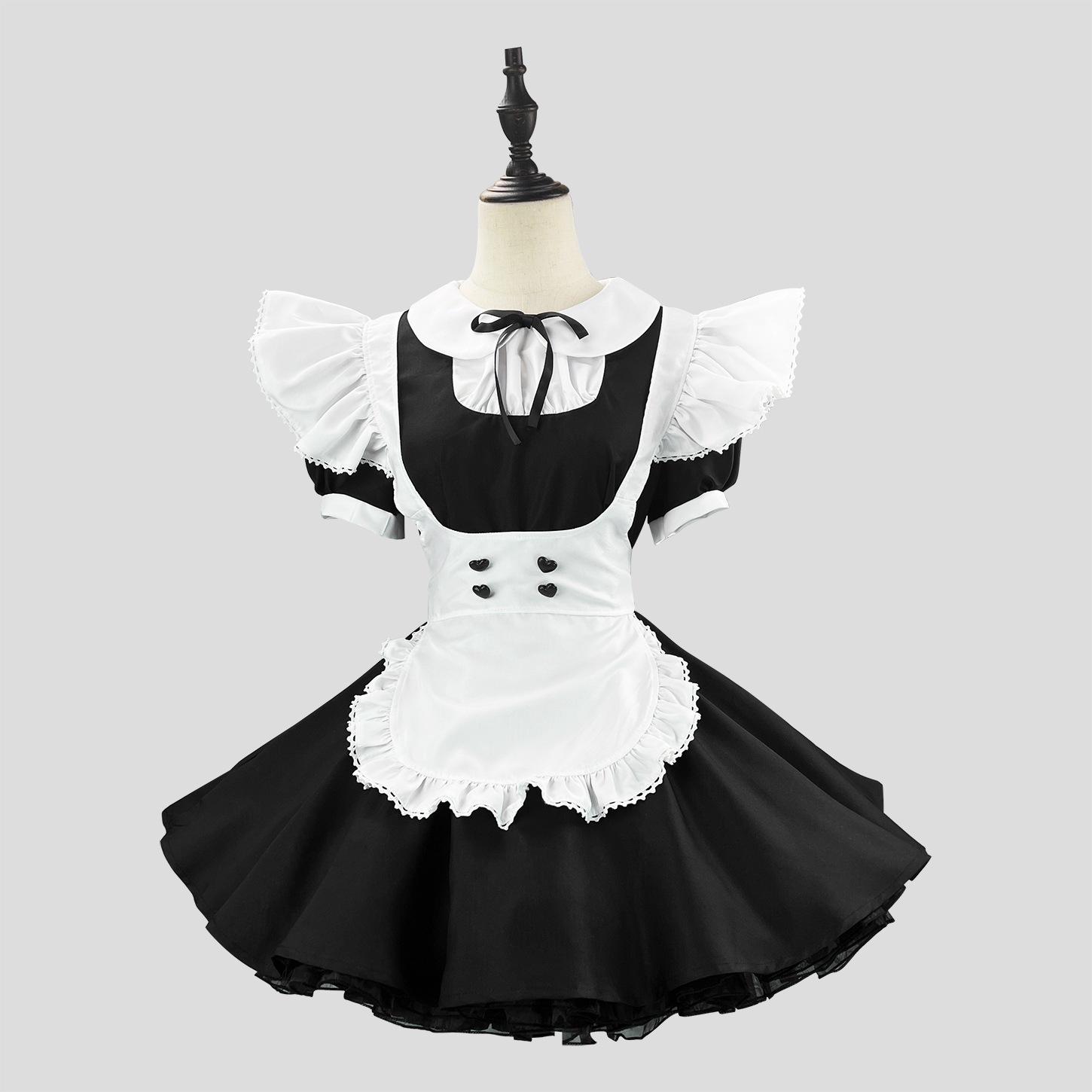 跨境新品 日系女仆装古早风 lolita 连衣裙 OP 轻音少女 cosplay 服装：クロスボーダー新品 日系メイド服古早風 Lolita ワンピース OP けいおん！コスプレ衣装