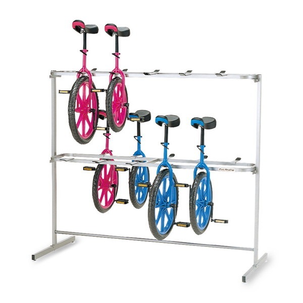 エバニュー EKD119 一輪車ラック2段20台掛 メーカー直送