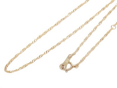 18金チェーンネックレス スクリュー40センチ太目のレギュラーサイズ