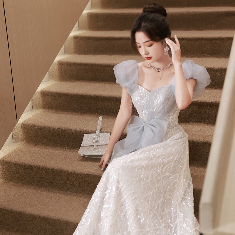 イブニングドレスレディースハイエンド2024誕生日結婚式ステージホストドレス