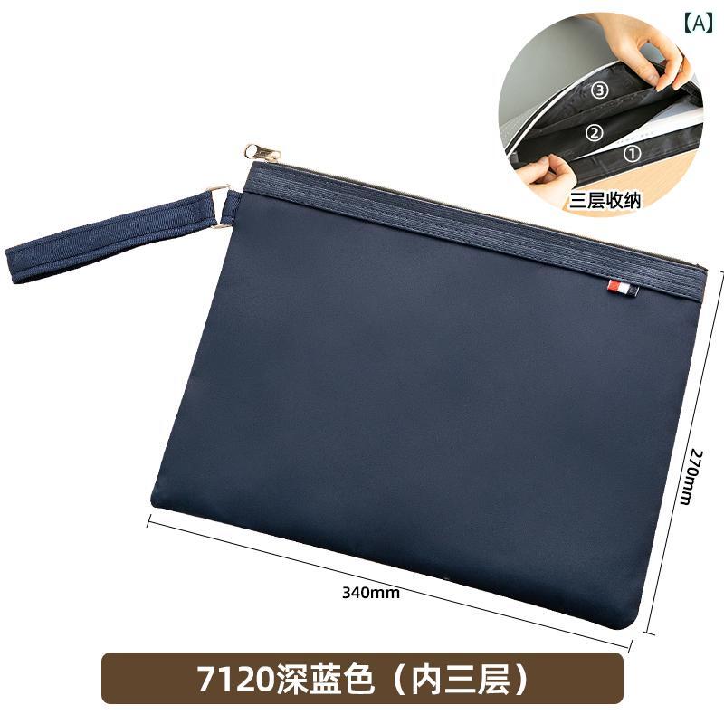 ブリーフケース ハンドバッグ A4 オフィス 通勤 ビジネス ポータブル ジッパー 防水 キャンバス レディース シンプル ブルー ブラック レッド