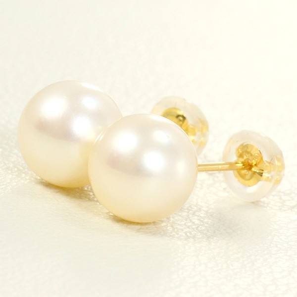 K18 18金 YG イエローゴールド ピアス パール 約1.2g ジュエリー 中古
