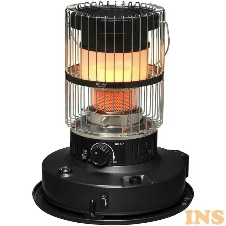 石油ストーブ トヨトミ ストーブ ブラック 暖房 対流式 ラウンドダブルクリーン 対流式石油ストーブ KR-47A(B)　メガ割