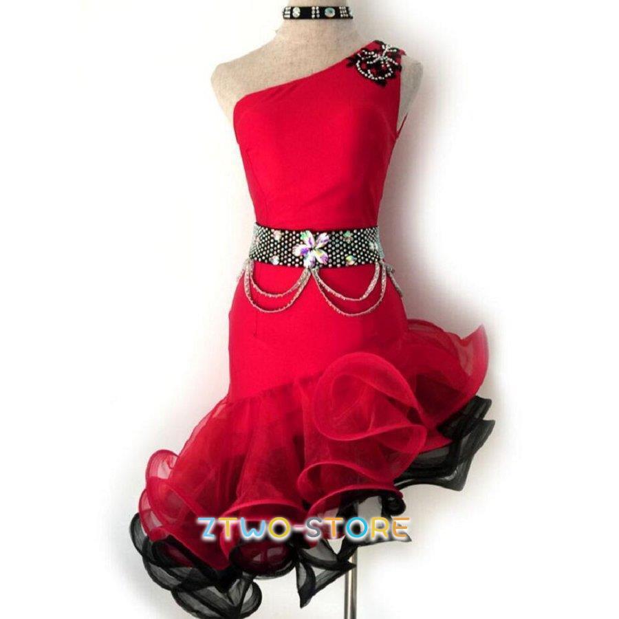 ラテンダンスドレス ワンピース ルンバ サンバ ワルツ ラテン専用ドレス レッスン着 練習用 競技用 発表会用ダンスドレス 社交ダンス衣装 開場演出服 J34 8,869円