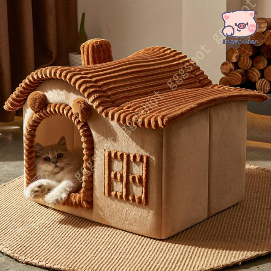 犬 猫 ベッド ペットハウス 犬ハウス ペットベッド 犬用 ハウス 春 秋 冬 分解して洗えます 小型犬 中型犬 犬小屋 屋根付き 室内用 秋冬用 おしゃれ