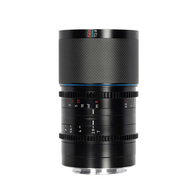 SIRUI　カメラレンズ カーボンファイバーアナモルフィックレンズ 1.6x Full Frame 50mm DL/ブルー ［ 単焦点レンズ ］ ブラック　Saturn-DL50B-JP