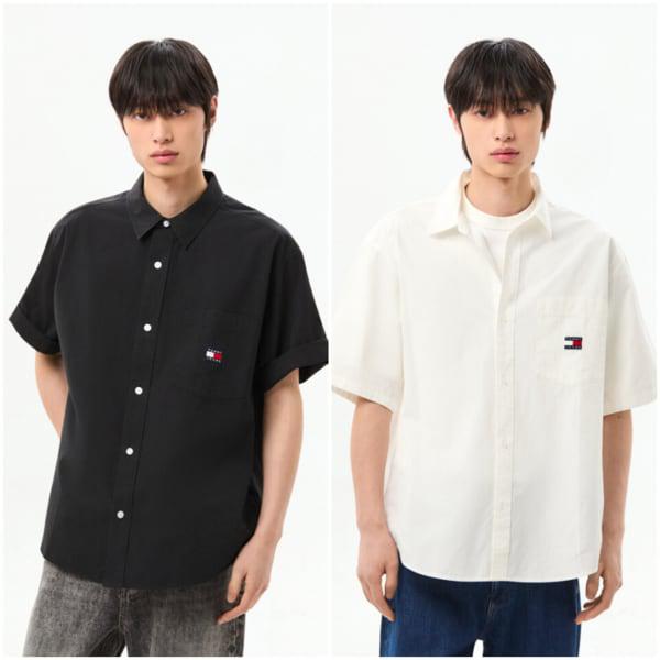 男性用イージーポプリンオーバーシャツ T32G1WSH02TMT2 TOMMY JEANS