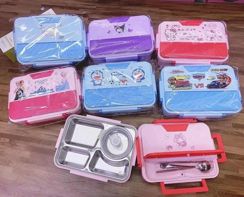 学生弁当箱 304 ステンレス鋼密封断熱弁当箱配達ファーストフードコンパートメント弁当箱ディナープレート印刷可能な