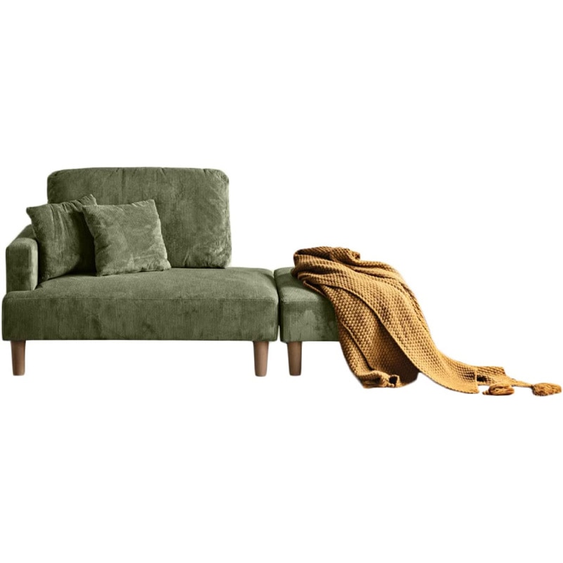 ソファ カーキ カウチ ソファー ローバック スツール オットマン コーデュロイ クッション