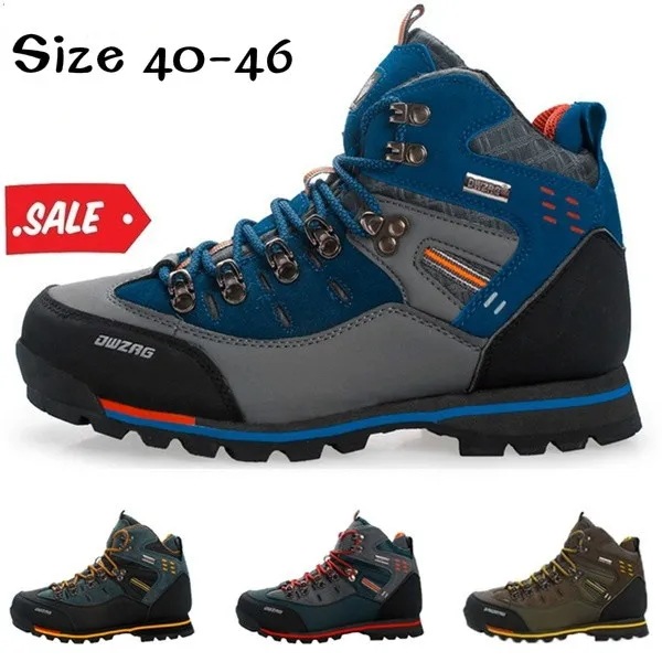 Mens Outdoor Genuine Waterproof Hiking Shoes Outdoor Boots Trekking Boots Mountaineering Shoes Campi