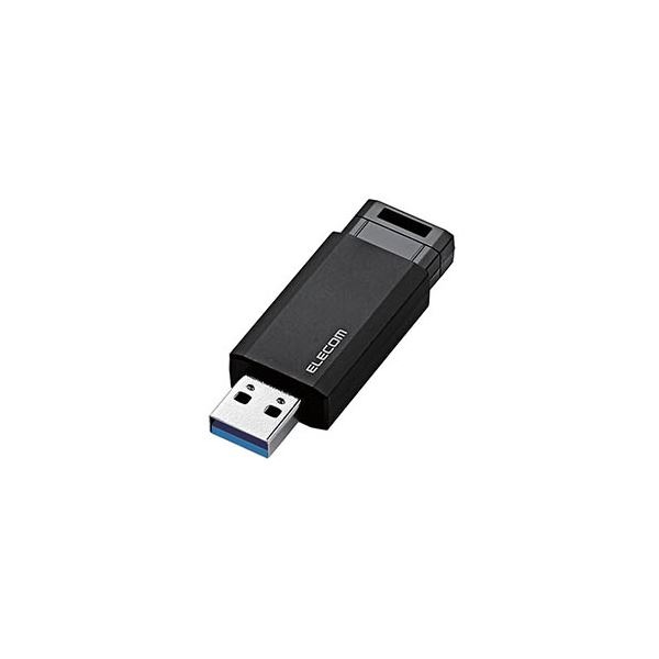 (5個セット) エレコム USBメモリー/USB3.1（Gen1）対応/ノック式/オートリターン機能付/64GB/ブラック MF-PKU3064GBKX5