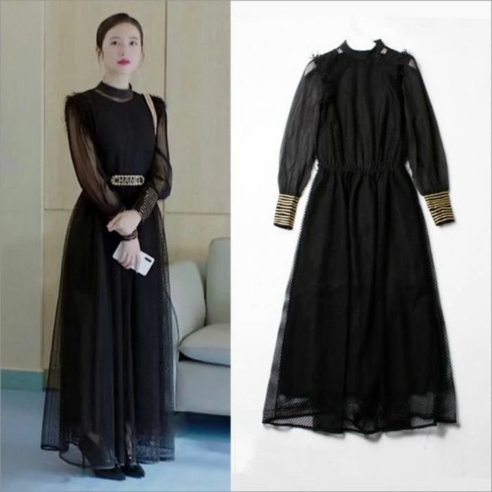 個性的 パーティードレス かっこいい 結婚式 ワンピース プチプラ 韓国 黒 ブラック おしゃれ 安い お呼ばれ 二次会 謝恩会 成人式 ロング エレガント レース 長袖 クラシカル 10代 20代 6,777円