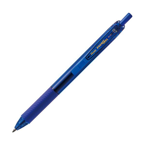 (まとめ)ぺんてる ゲルインキボールペン エナージェルエス 0.7mm 青 BL127-C 1本 (×50セット)