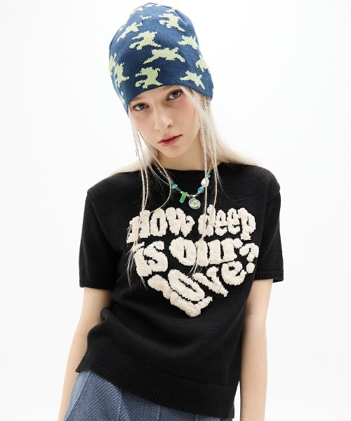 23SS DN BOUCLE LOVE KNIT 韓国正規品