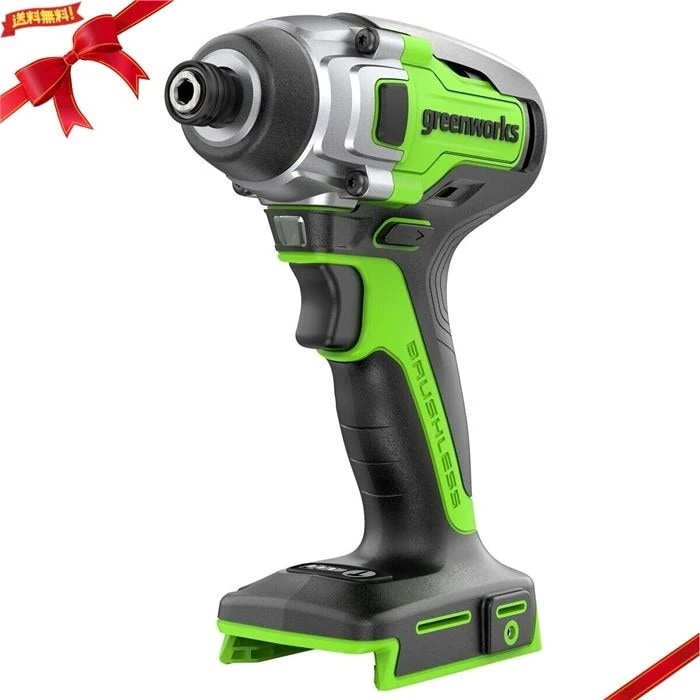 Greenworks 24V 298N-m (2,640 in-Lbs) ブラシレスモーター搭載 インパクトドライバー (本体のみバッテリー別売)