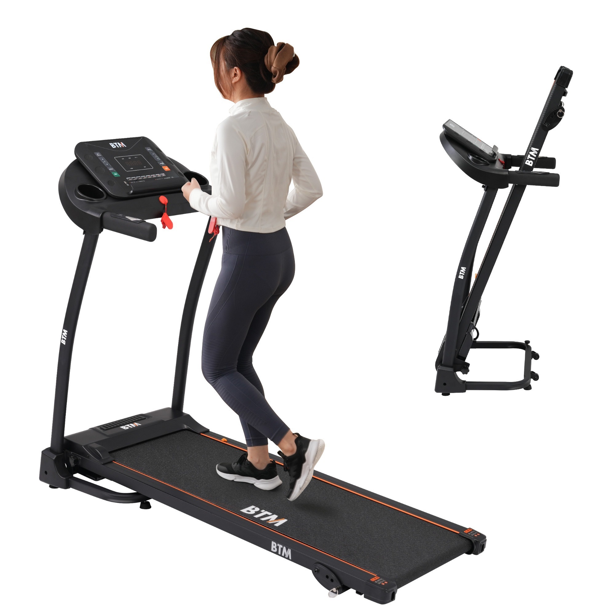 【2枚購入で100円OFF】ランニングマシン 電動ランニングマシン ルームランナー デスク付き MAX16km/h フィットネスマシーン ダイエット器具 キャスター付き 心拍数計測機能付き 家庭用 超