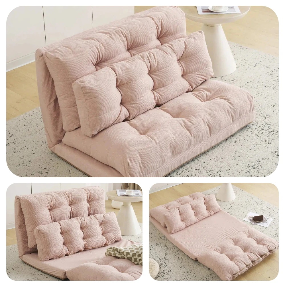 【国内発送】499 ソファーベッド ソファベッド ローソファー 2人掛け マルチに使える3WAY 幅108cm 6段階リクライニング クッション付き 座椅子 1人掛け ソファ 折りたたみ 折り畳み コ 13,075円