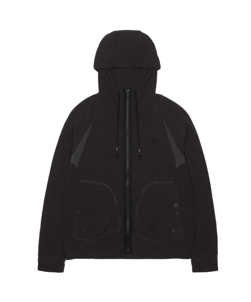 【SANSANGEAR】 25FW KAPAS KNIT ZIP-UP : BLACK