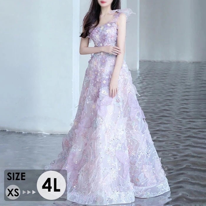 ドレス 大人 ゆめかわ ワンピース ピアノ 発表会 キャミソール ロングドレス 大きいサイズ